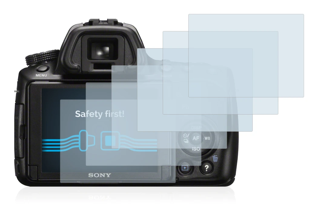 Immagine del dispositivo Sony Alpha 37 (SLT-A37) con un'ampia varietà di protezioni per lo schermo.