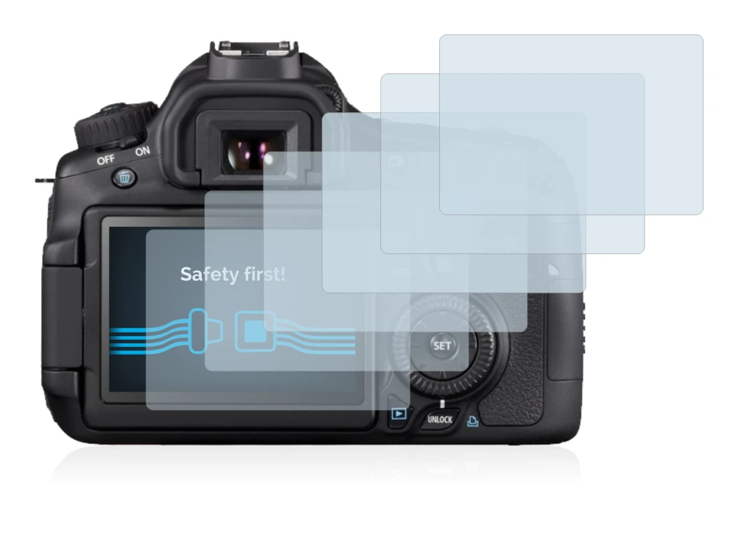 Immagine del dispositivo Canon EOS 650D con un'ampia varietà di protezioni per lo schermo.