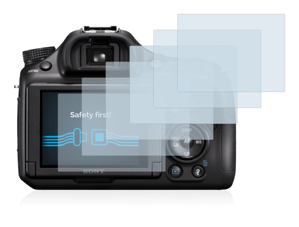 Immagine del dispositivo Sony Alpha 58 (SLT-A58) con un'ampia varietà di protezioni per lo schermo.