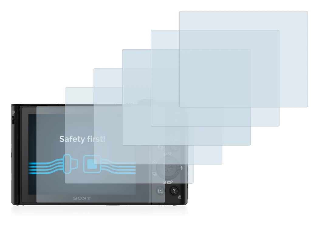 Immagine del dispositivo Sony Cyber-Shot DSC-HX90V con un'ampia varietà di protezioni per lo schermo.