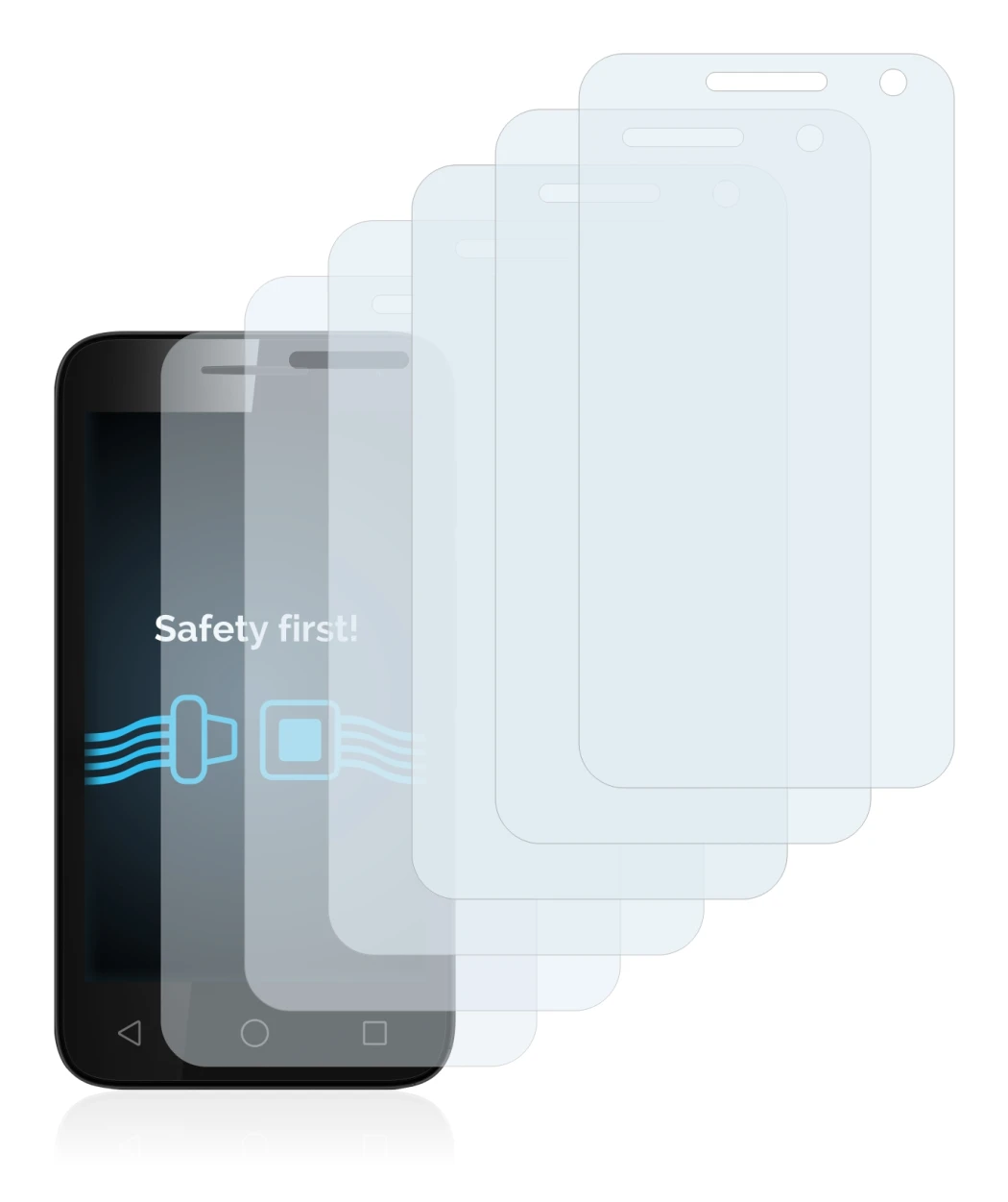 Immagine del dispositivo Vodafone Smart mini 7 con un'ampia varietà di protezioni per lo schermo.