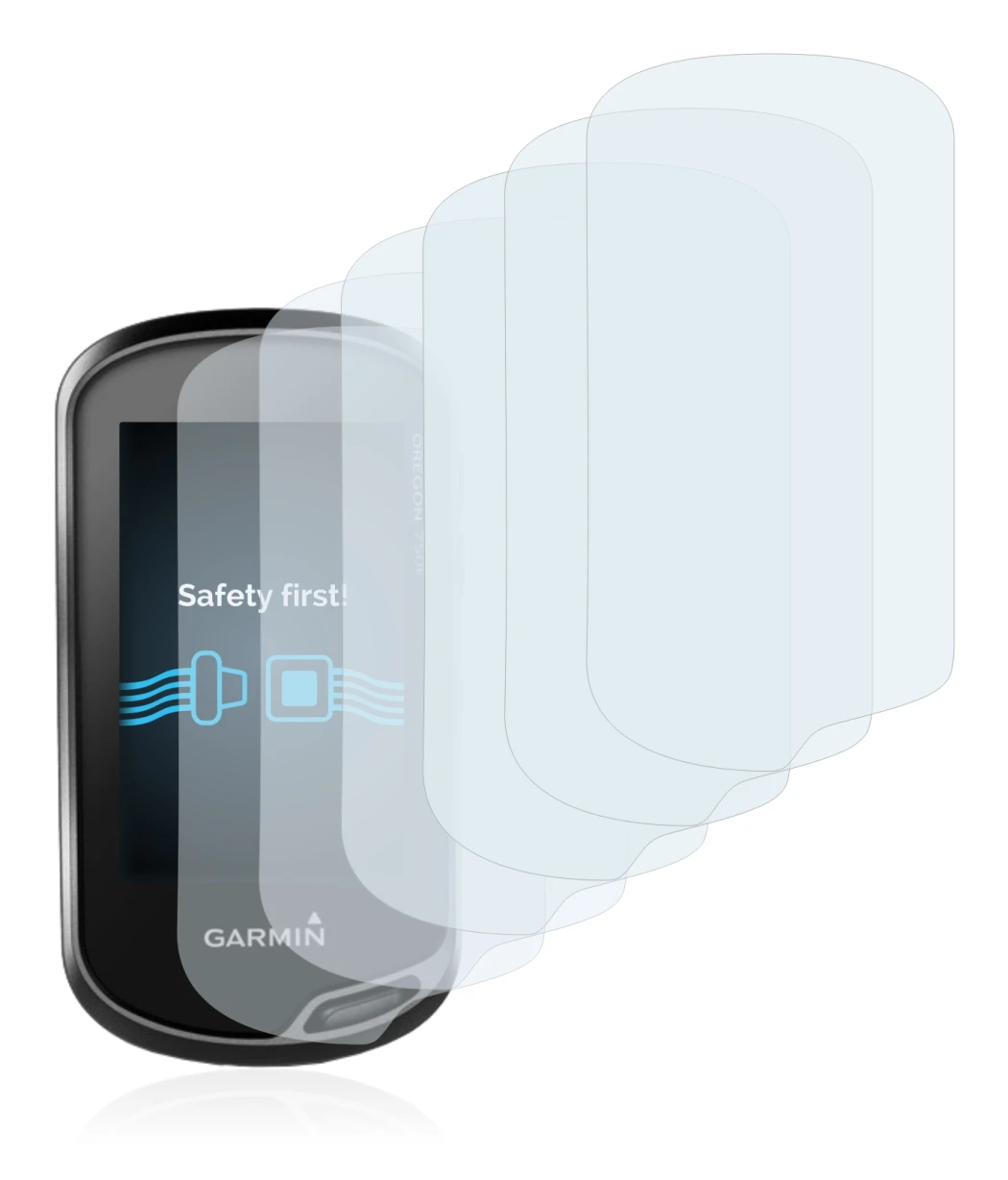 Immagine del dispositivo Garmin Oregon 750t con un'ampia varietà di protezioni per lo schermo.
