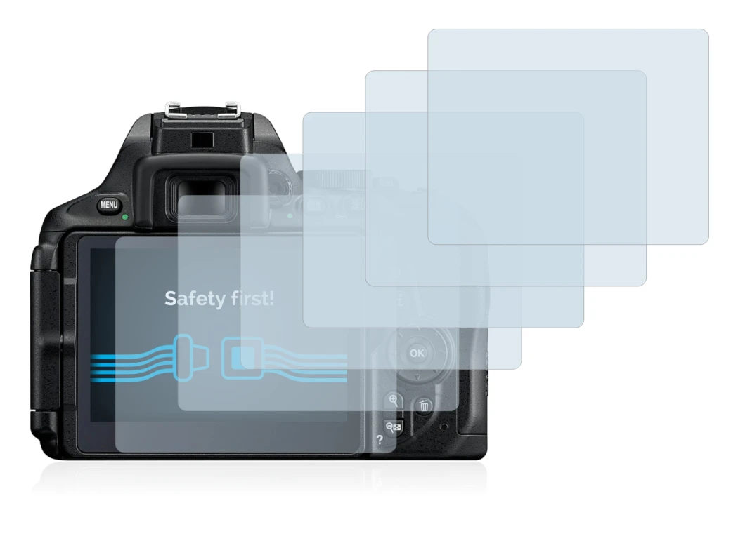 Immagine del dispositivo Nikon D5600 con un'ampia varietà di protezioni per lo schermo.