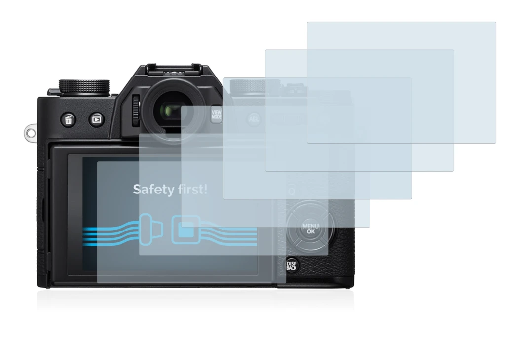 Immagine del dispositivo Fujifilm X-T20 con un'ampia varietà di protezioni per lo schermo.