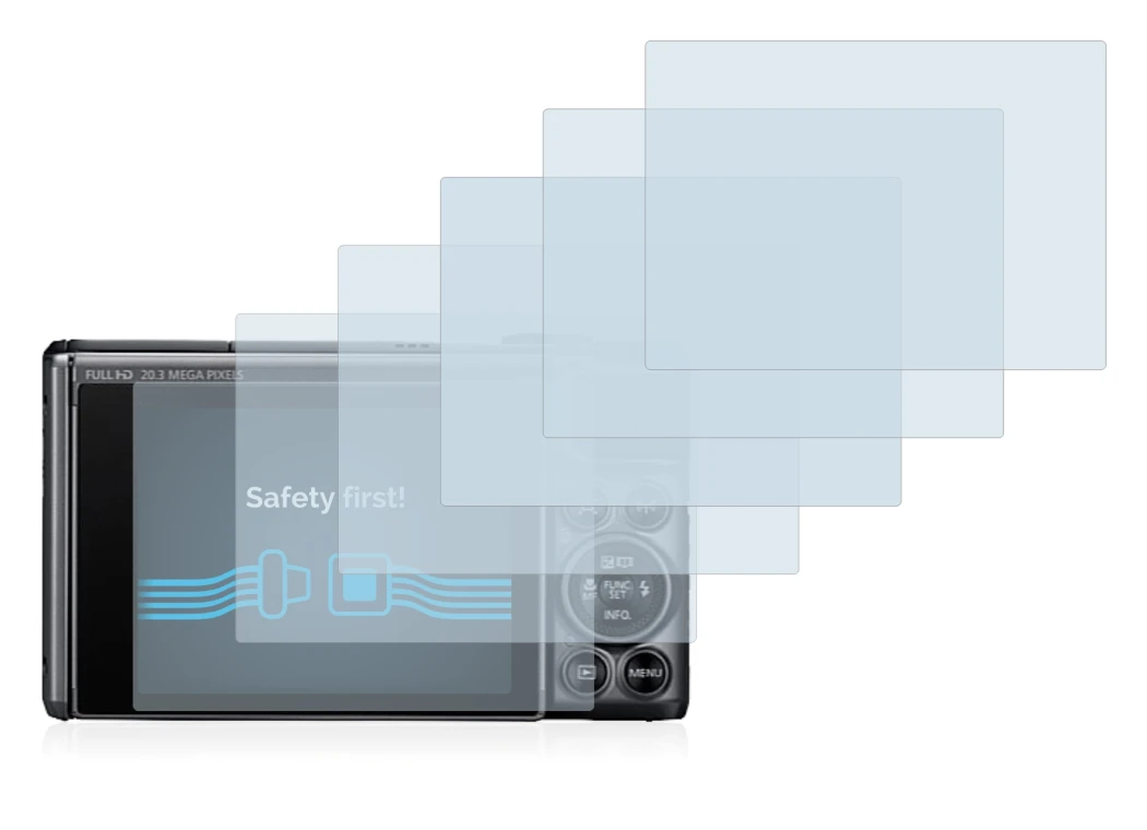Immagine del dispositivo Canon PowerShot SX730 HS con un'ampia varietà di protezioni per lo schermo.