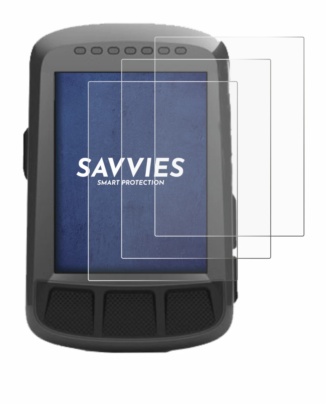 Immagine del dispositivo Wahoo Elemnt Bolt GPS con un'ampia varietà di protezioni per lo schermo.