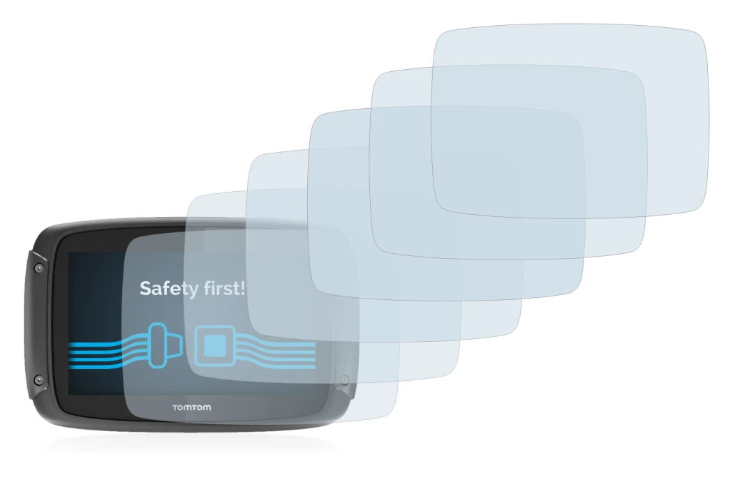 Immagine del dispositivo TomTom Rider 450 con un'ampia varietà di protezioni per lo schermo.