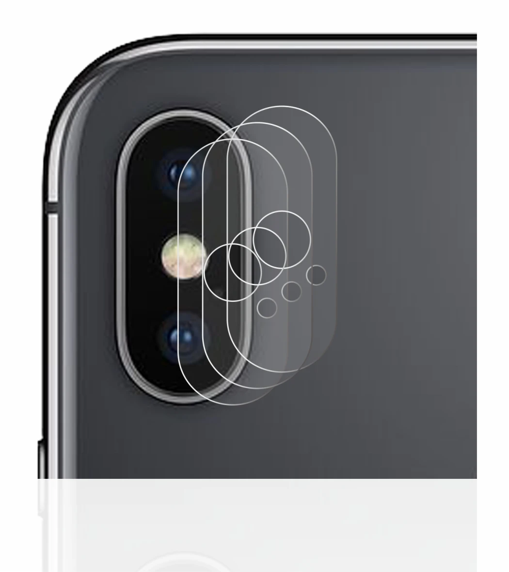 Immagine del dispositivo Apple iPhone X (SOLO Fotocamera) con un'ampia varietà di protezioni per lo schermo.