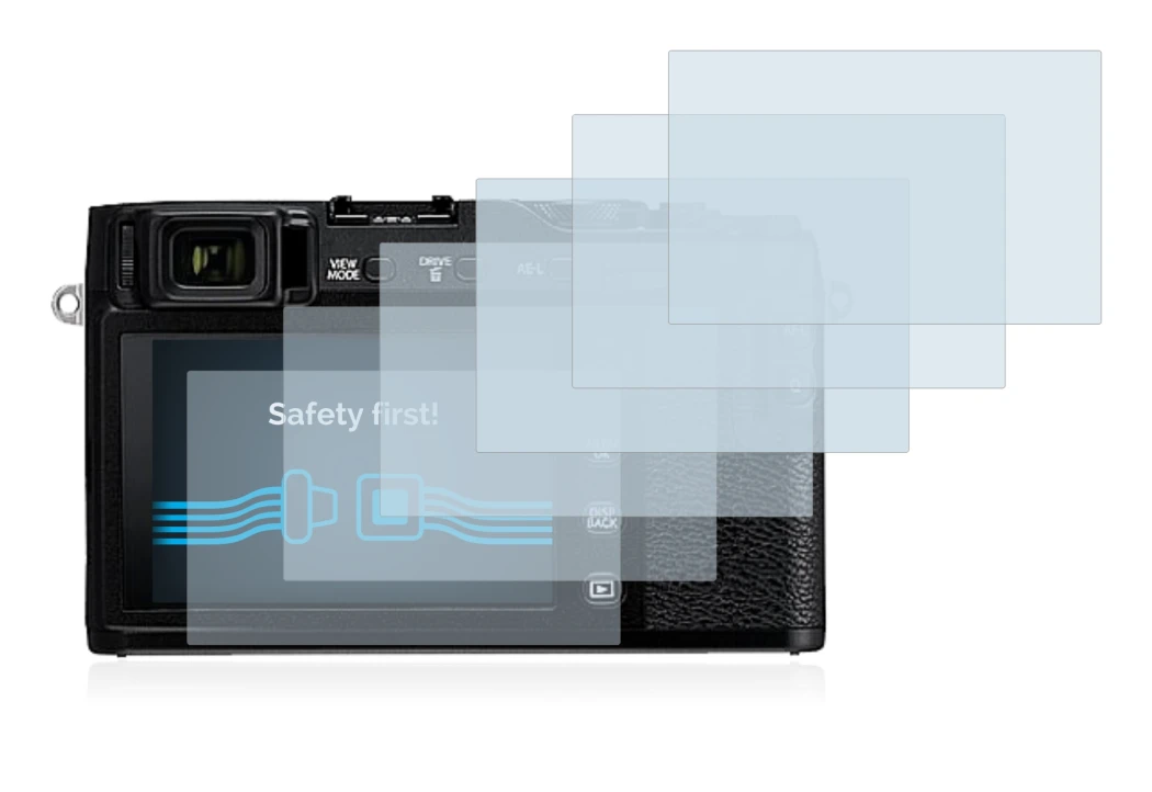 Immagine del dispositivo Fujifilm X-E3 con un'ampia varietà di protezioni per lo schermo.
