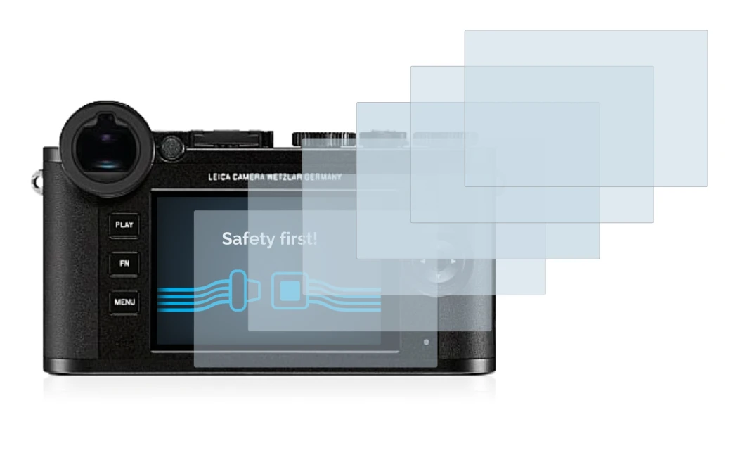 Immagine del dispositivo Leica CL con un'ampia varietà di protezioni per lo schermo.