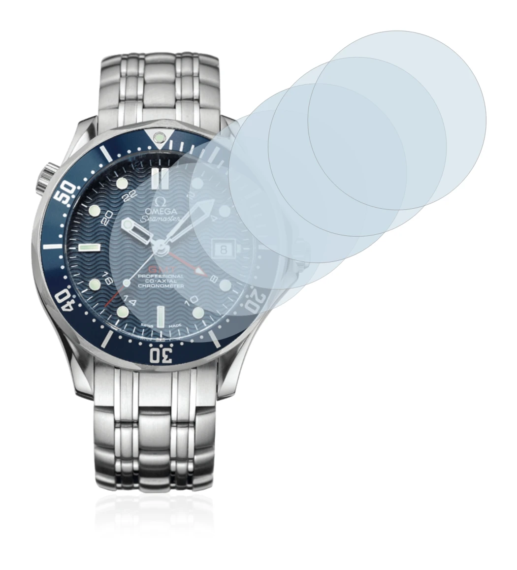 Immagine del dispositivo Omega Seamaster Diver (41 mm) con un'ampia varietà di protezioni per lo schermo.