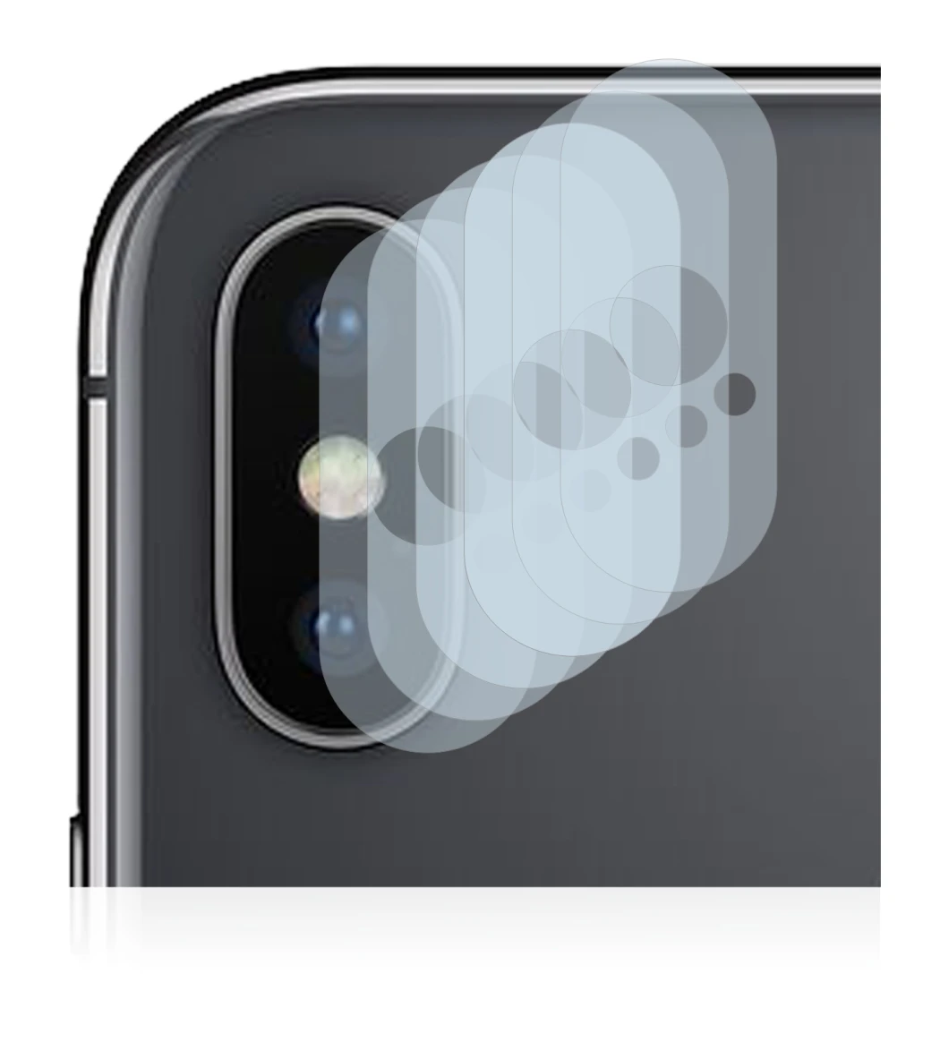 Immagine del dispositivo Apple iPhone Xs Max (SOLO Fotocamera) con un'ampia varietà di protezioni per lo schermo.