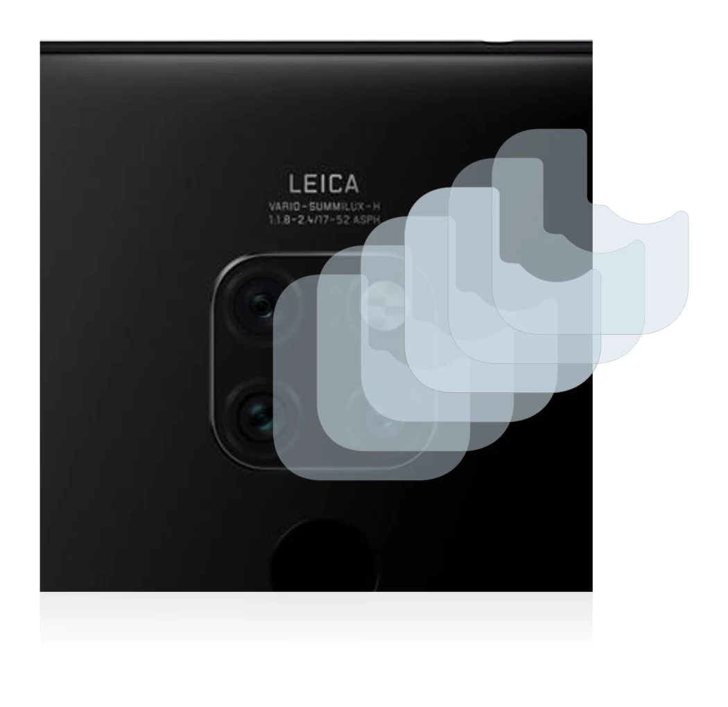 Immagine del dispositivo Huawei Mate 20 (SOLO Fotocamera) con un'ampia varietà di protezioni per lo schermo.