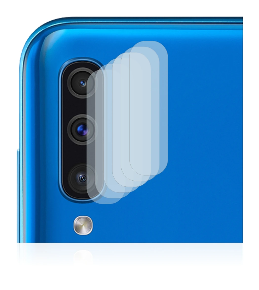 Immagine del dispositivo Samsung Galaxy A50 (SOLO Fotocamera) con un'ampia varietà di protezioni per lo schermo.