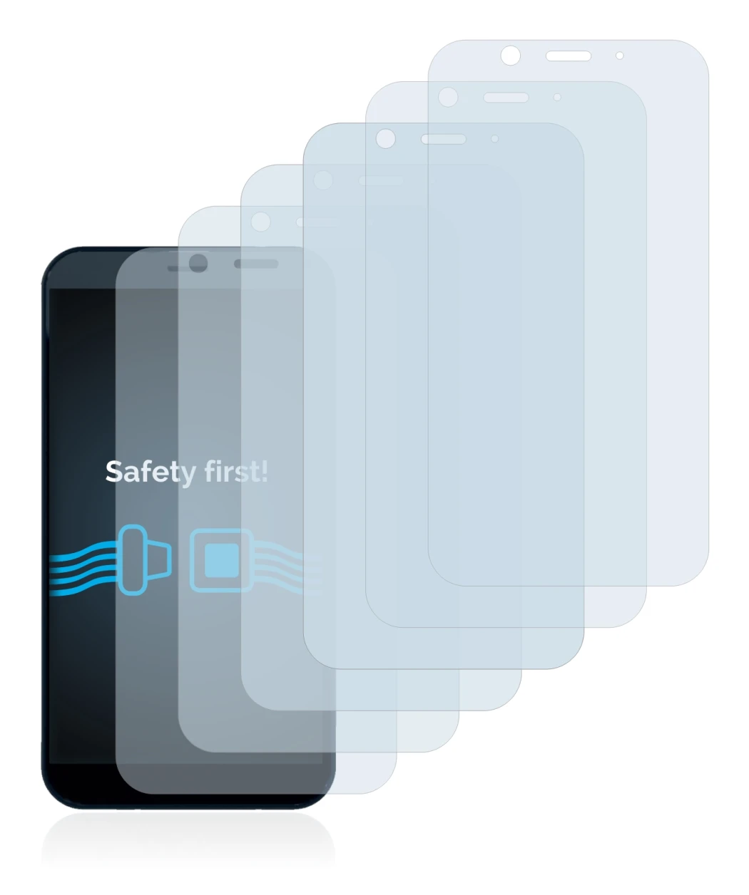 Immagine del dispositivo Shiftphones Shift6m con un'ampia varietà di protezioni per lo schermo.