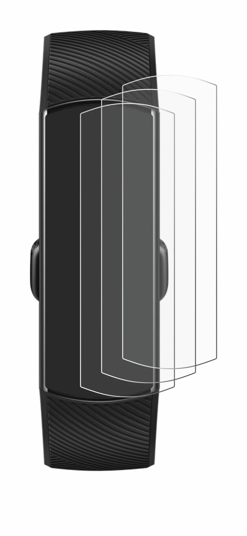 Immagine del dispositivo Honor Band 5 con un'ampia varietà di protezioni per lo schermo.