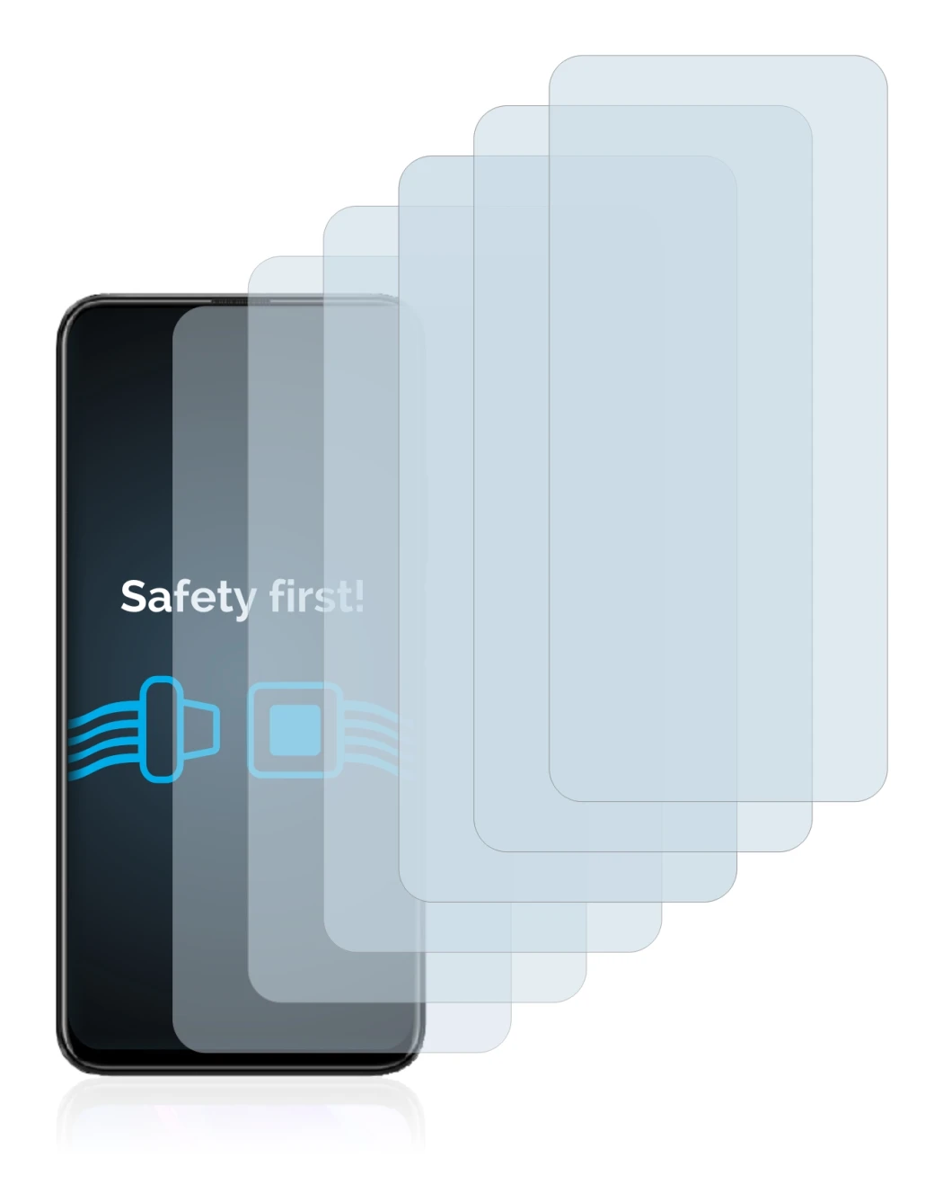 Immagine del dispositivo Honor 9X con un'ampia varietà di protezioni per lo schermo.