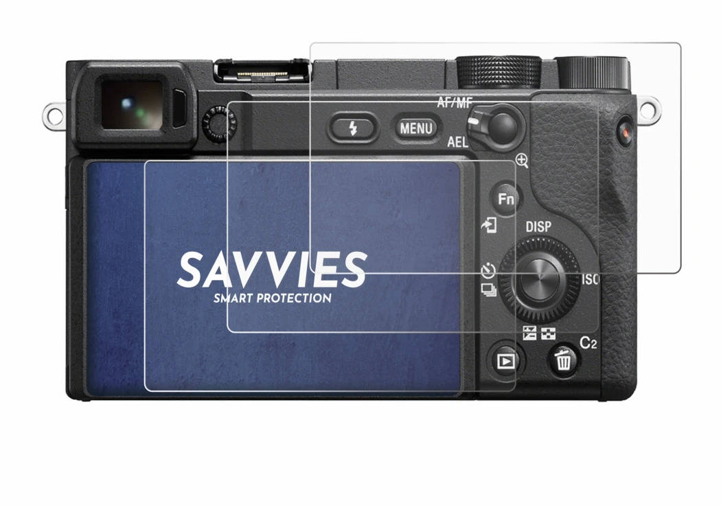 Immagine del dispositivo Sony Alpha 6100 con un'ampia varietà di protezioni per lo schermo.