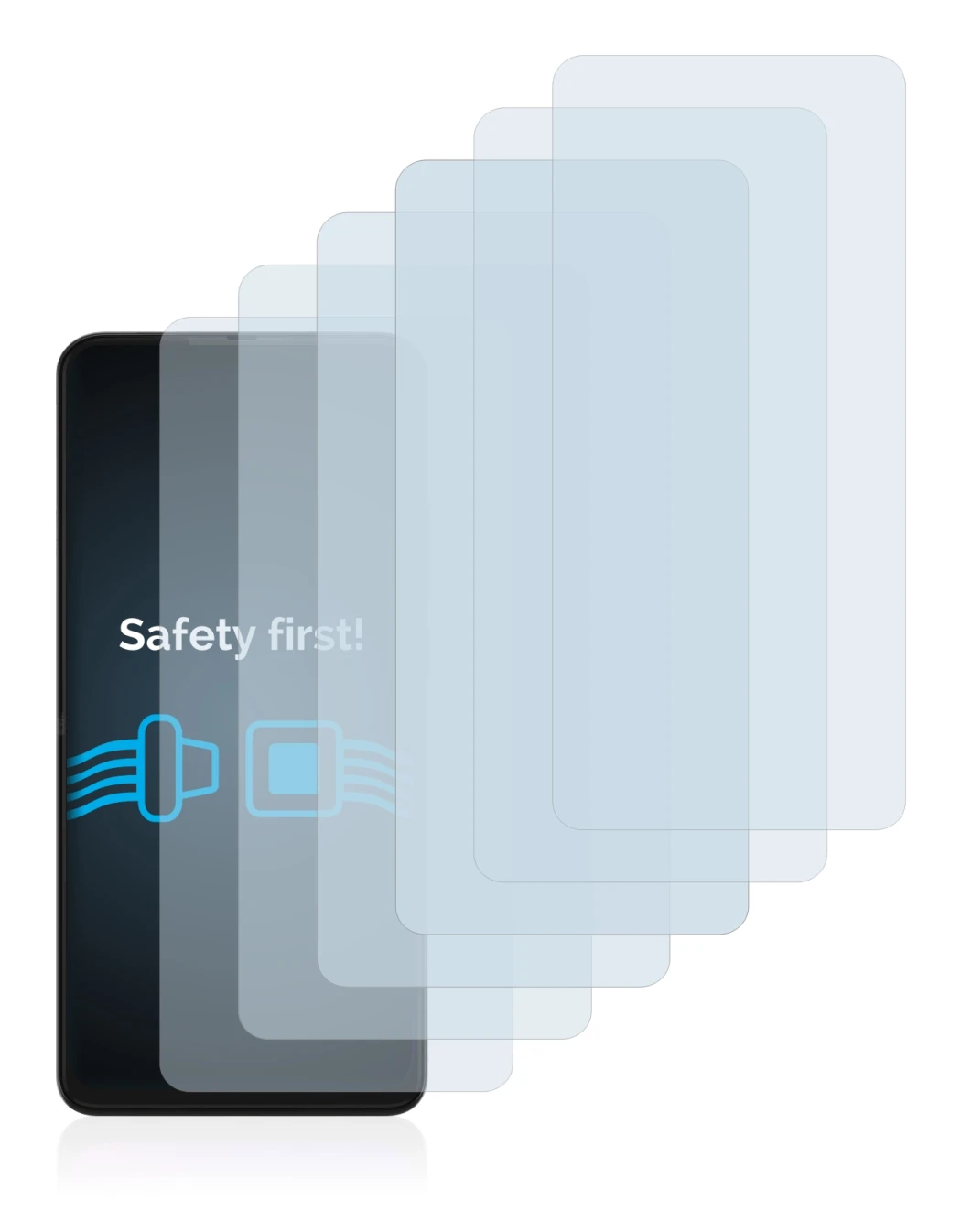 Immagine del dispositivo Motorola One Hyper con un'ampia varietà di protezioni per lo schermo.
