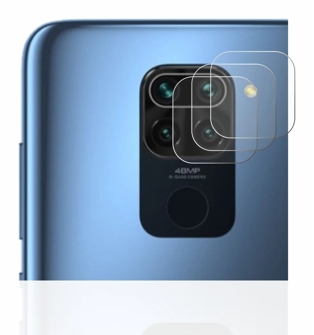 Immagine del dispositivo Xiaomi Redmi Note 9 (SOLO Fotocamera) con un'ampia varietà di protezioni per lo schermo.