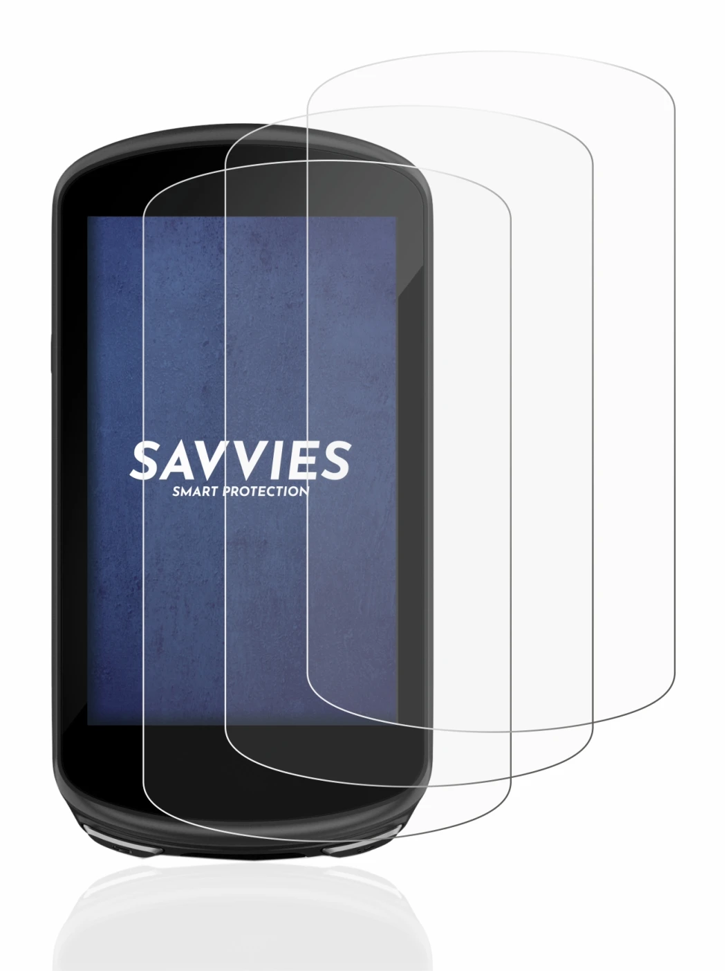 Immagine del dispositivo Garmin Edge 1030 Plus con un'ampia varietà di protezioni per lo schermo.