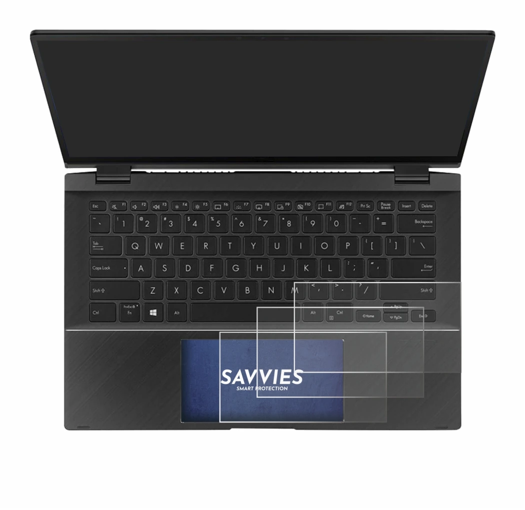 Immagine del dispositivo ASUS ZenBook Flip 14 UX463FA (Touch Trackpad) con un'ampia varietà di protezioni per lo schermo.
