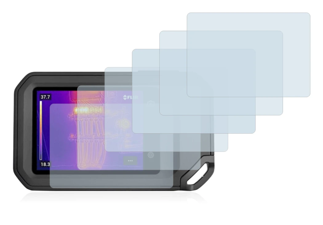 Immagine del dispositivo Flir C5 con un'ampia varietà di protezioni per lo schermo.