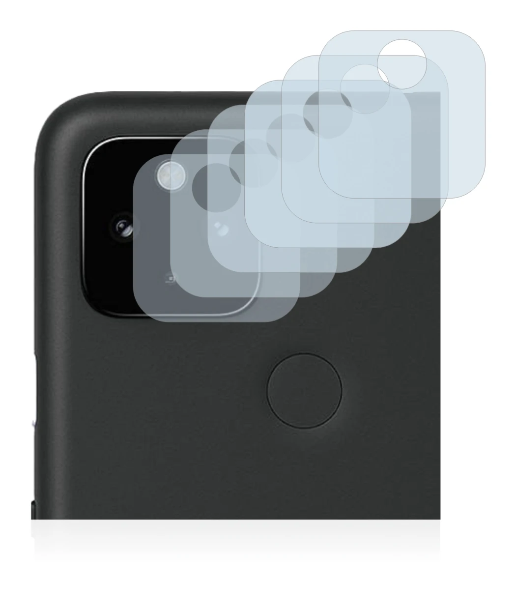 Immagine del dispositivo Google Pixel 4a 5G (SOLO Fotocamera) con un'ampia varietà di protezioni per lo schermo.