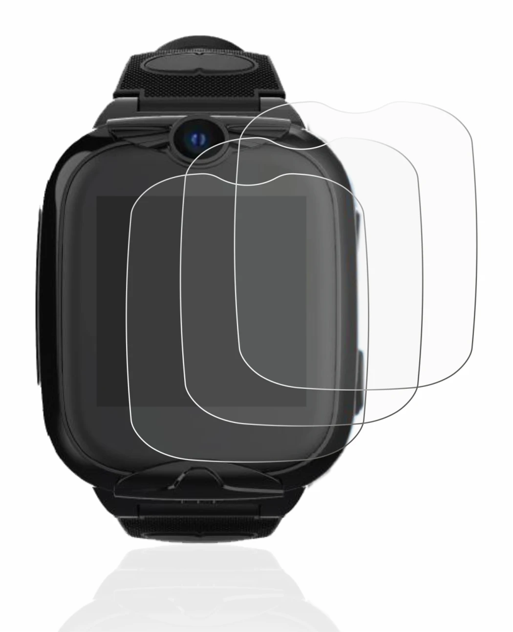 Immagine del dispositivo Xplora Go 2 con un'ampia varietà di protezioni per lo schermo.