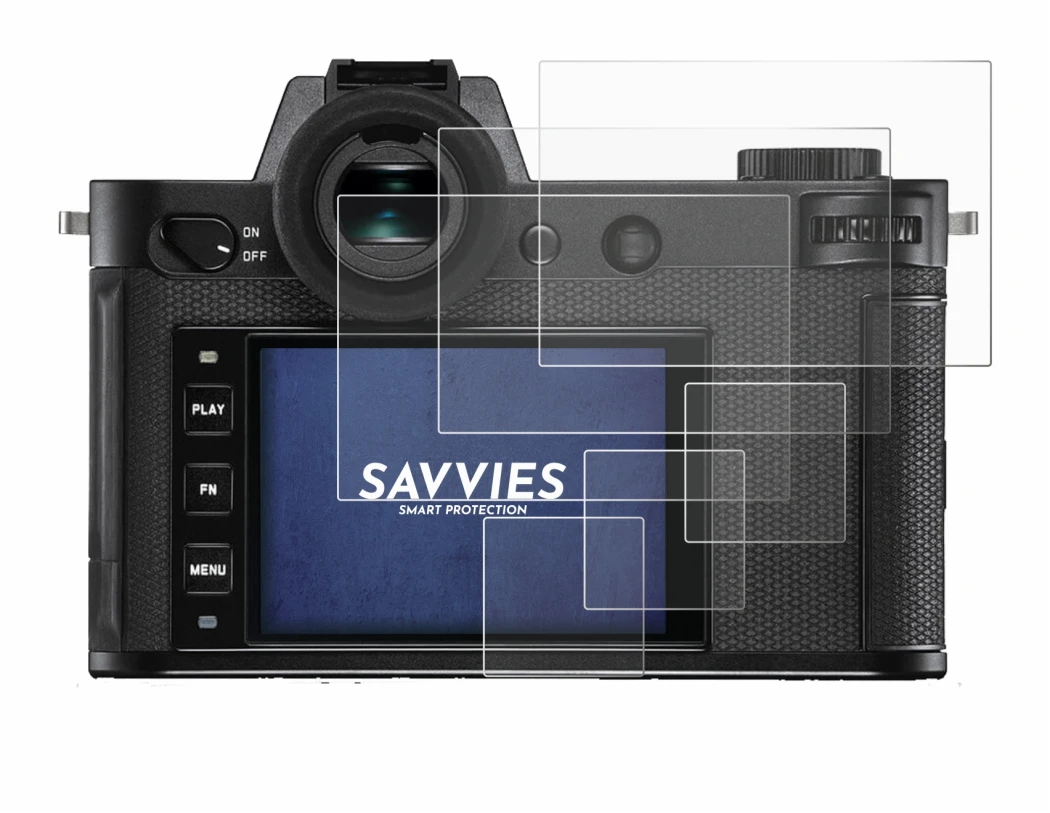 Immagine del dispositivo Leica SL2-S con un'ampia varietà di protezioni per lo schermo.