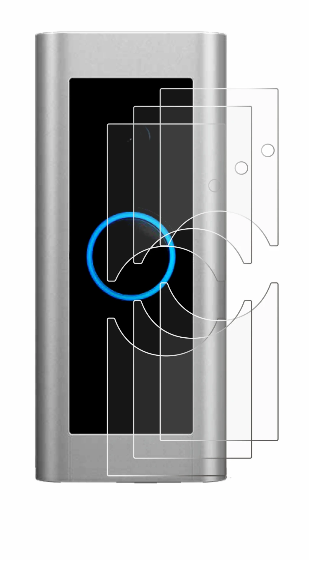 Immagine del dispositivo Ring Video Doorbell Pro 2 con un'ampia varietà di protezioni per lo schermo.