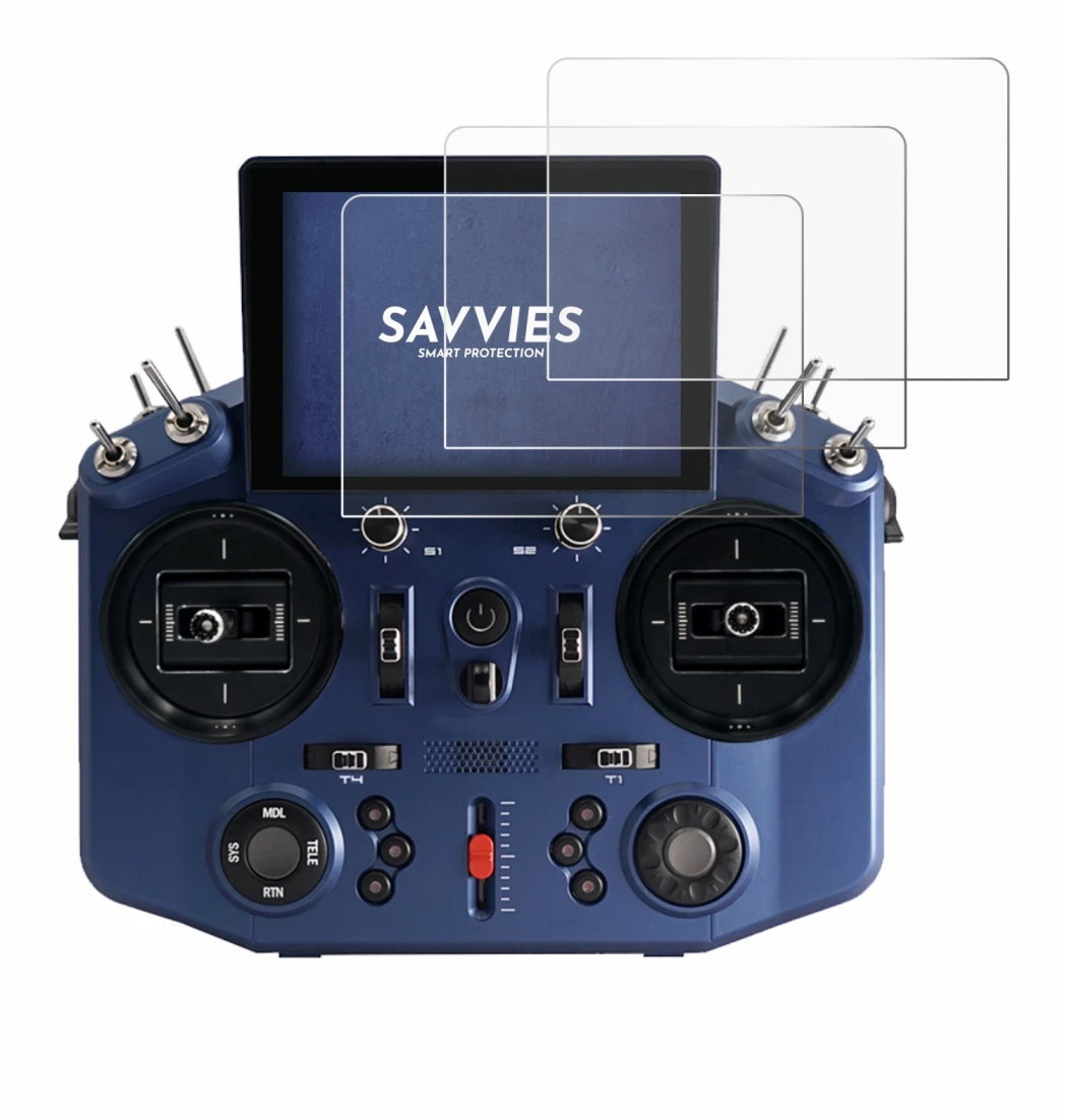 Immagine del dispositivo FrSky Tandem X20S con un'ampia varietà di protezioni per lo schermo.