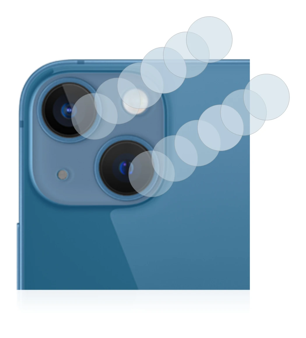 Immagine del dispositivo Apple iPhone 13 mini (SOLO Fotocamera) con un'ampia varietà di protezioni per lo schermo.