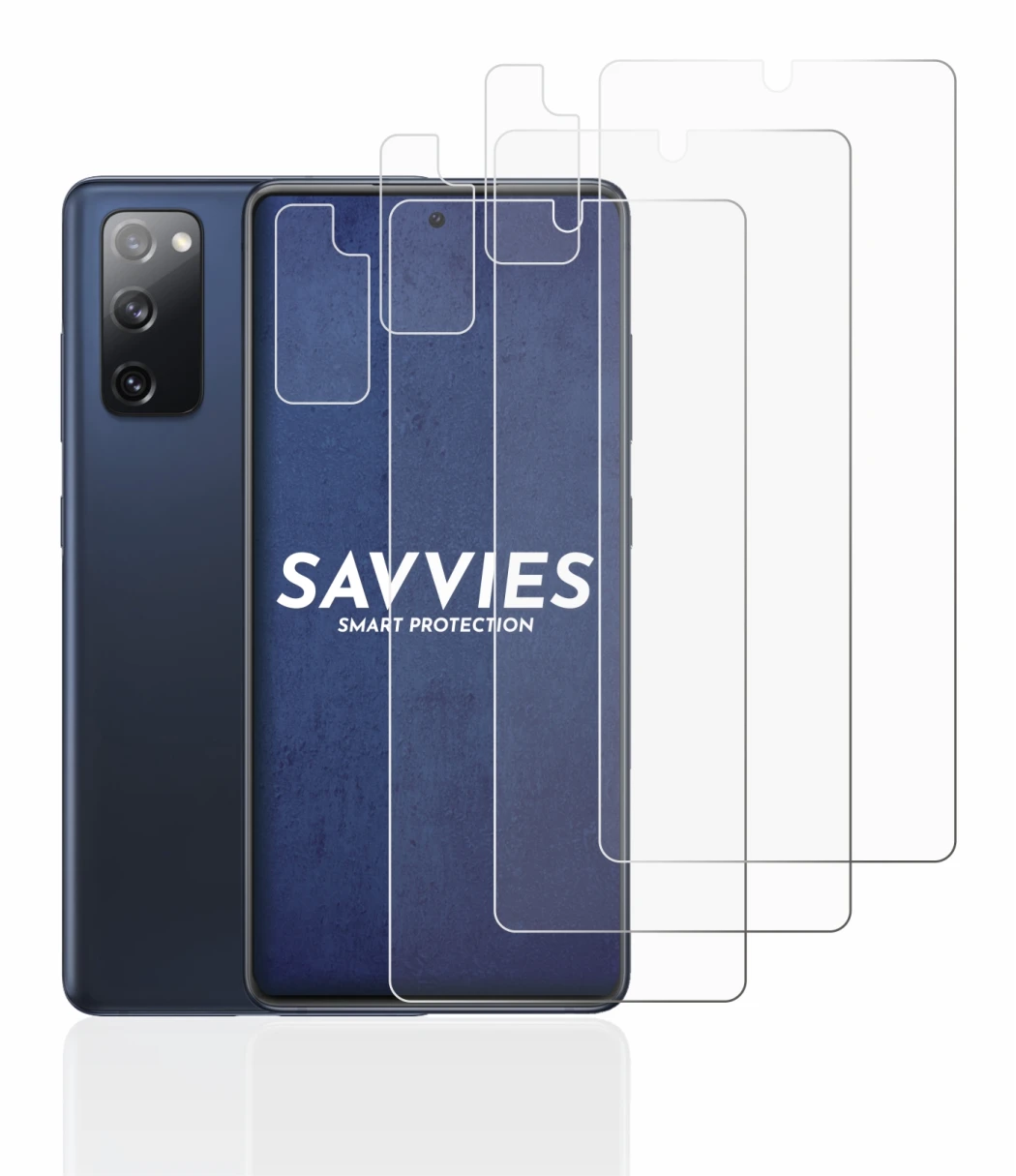 Immagine del dispositivo Samsung Galaxy S20 FE 5G (Fronte+Fotocamera) con un'ampia varietà di protezioni per lo schermo.