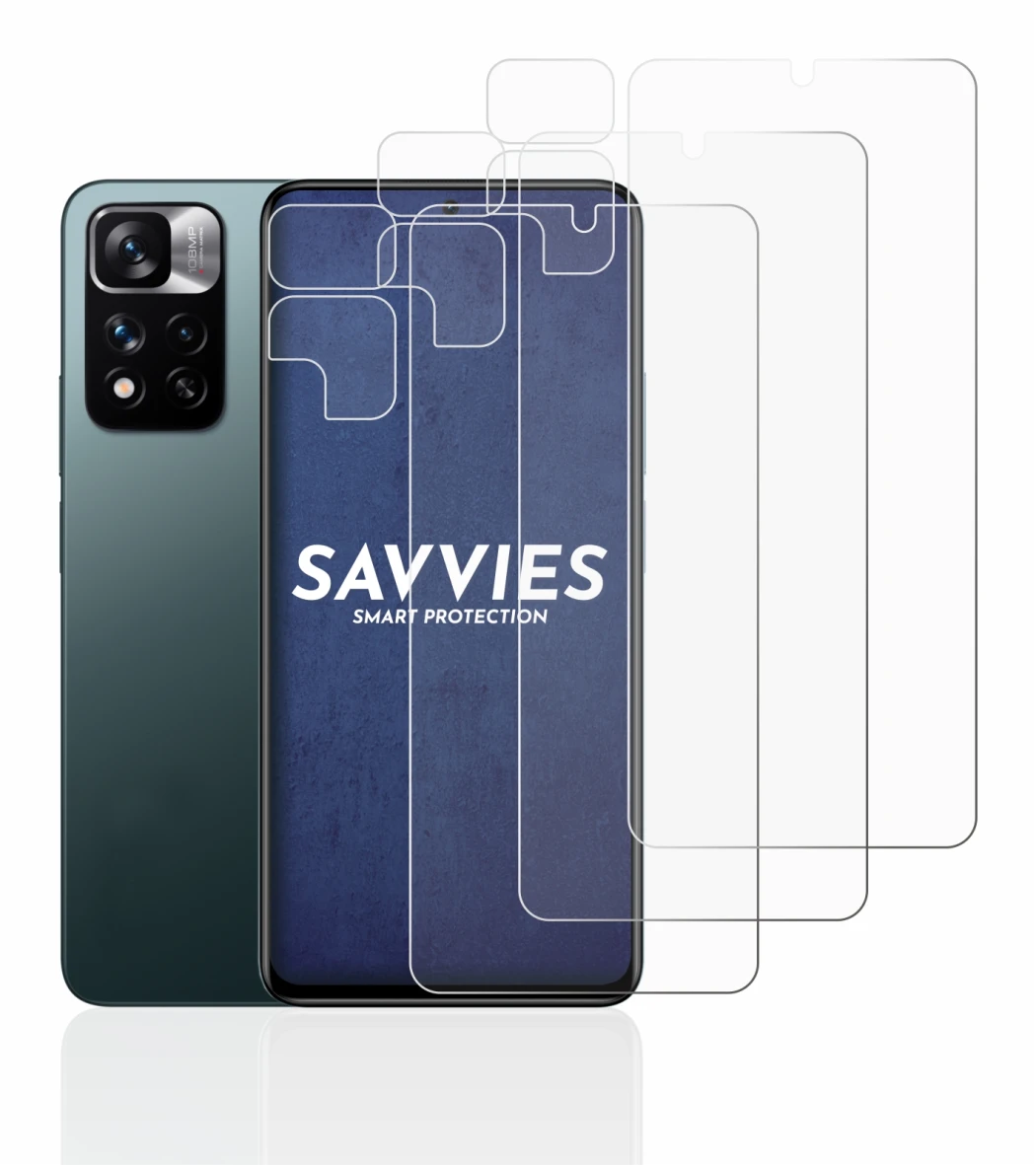 Immagine del dispositivo Xiaomi Redmi Note 11 Pro+ 5G (Fronte+Fotocamera) con un'ampia varietà di protezioni per lo schermo.