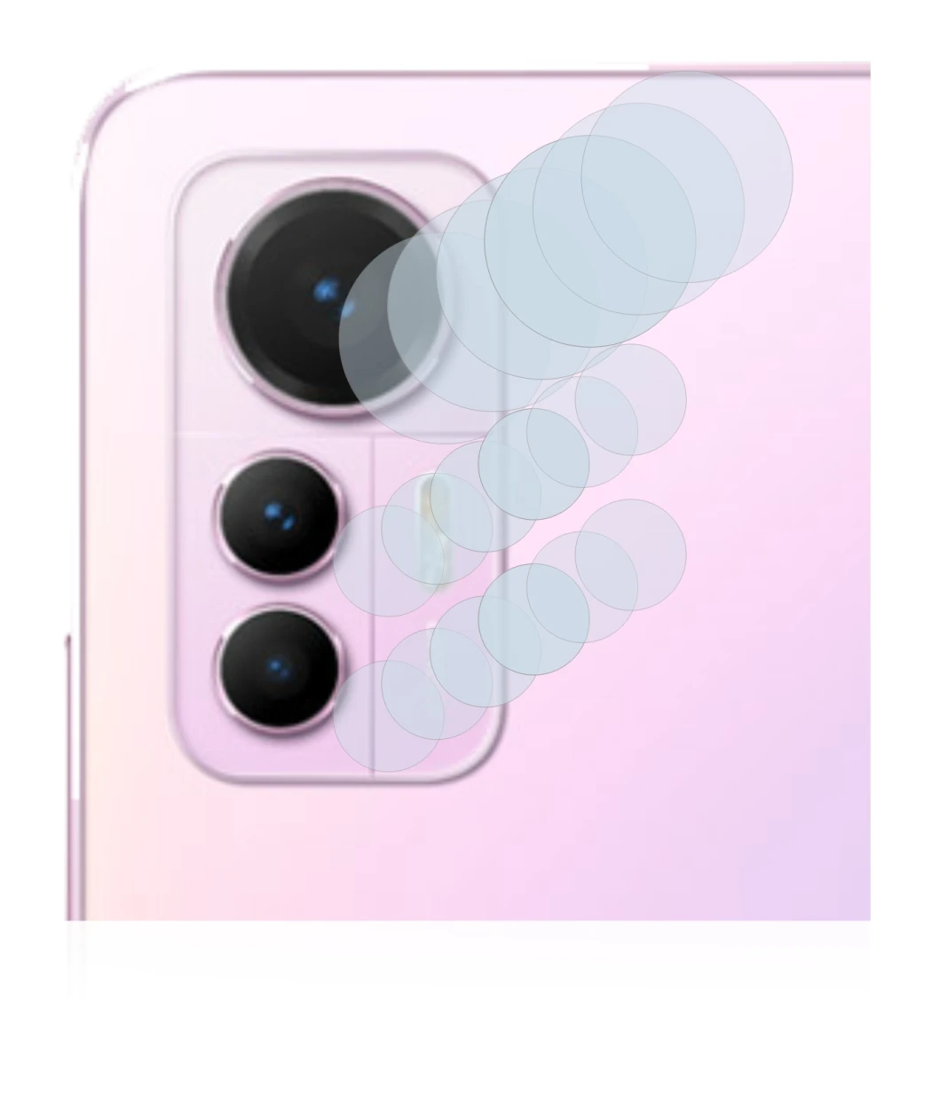 Immagine del dispositivo Xiaomi 12 Lite (SOLO Fotocamera) con un'ampia varietà di protezioni per lo schermo.