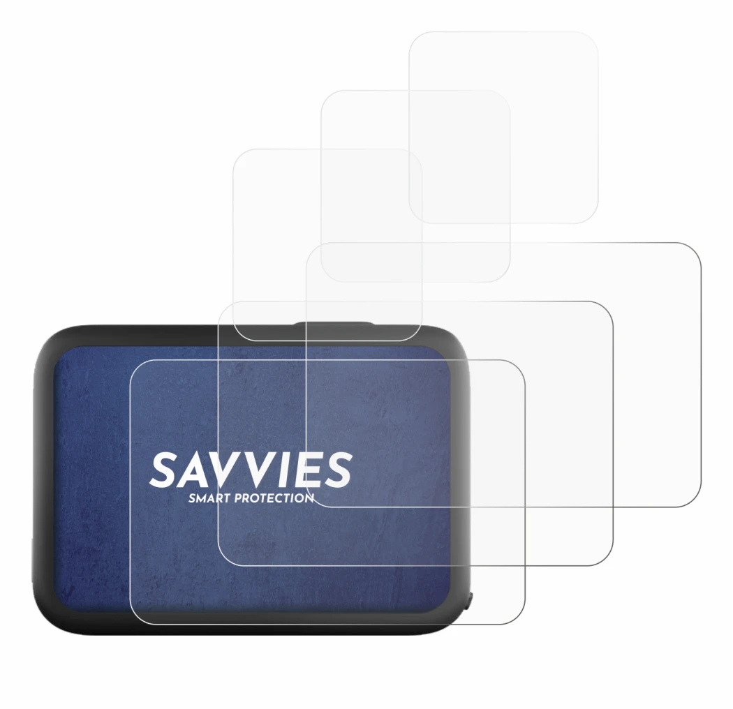 Immagine del dispositivo GoPro Hero 11 Black con un'ampia varietà di protezioni per lo schermo.