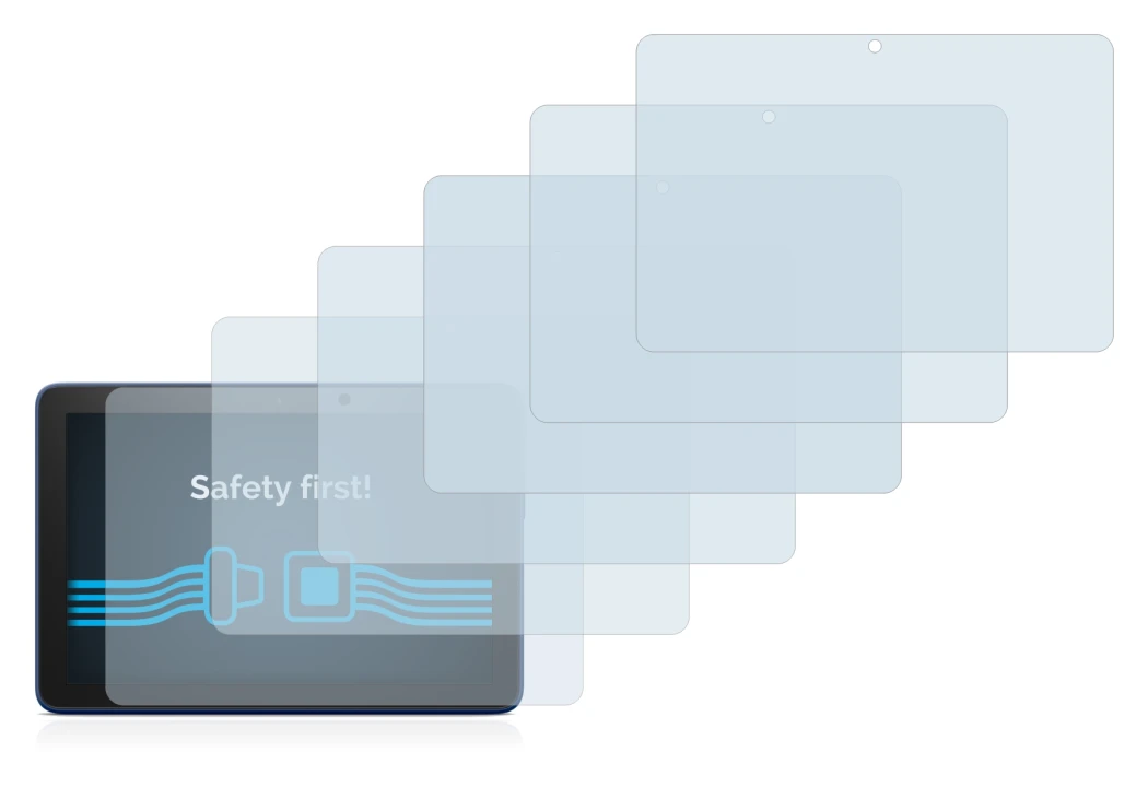 Immagine del dispositivo Amazon Fire HD 8 2022 con un'ampia varietà di protezioni per lo schermo.