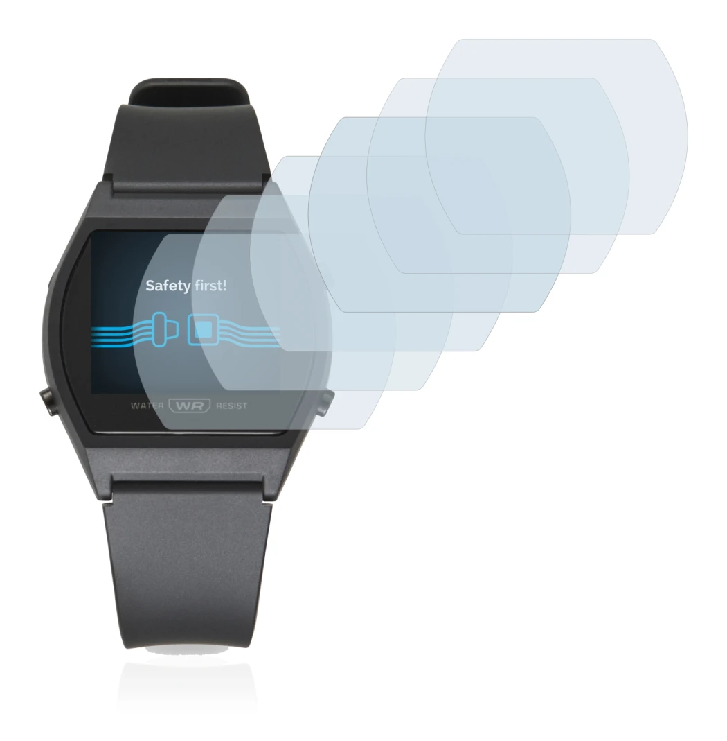 Immagine del dispositivo Casio LW-204-1BEF con un'ampia varietà di protezioni per lo schermo.