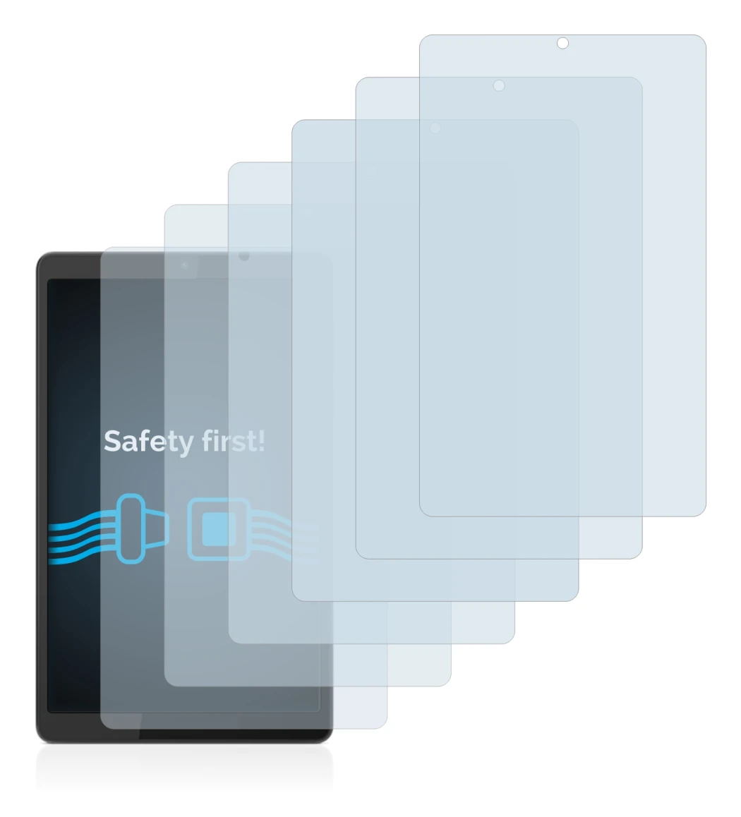 Immagine del dispositivo Lenovo Tab M8 (4a Gen.) con un'ampia varietà di protezioni per lo schermo.