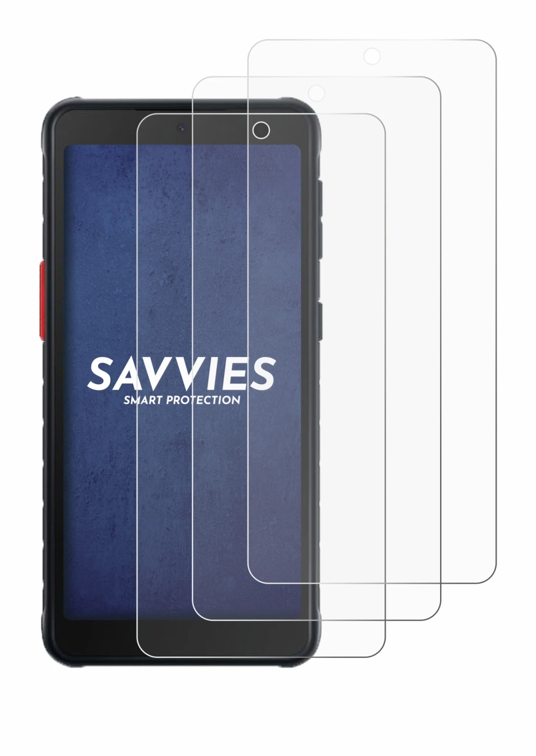 Immagine del dispositivo Samsung Galaxy XCover 5 Enterprise Edition con un'ampia varietà di protezioni per lo schermo.