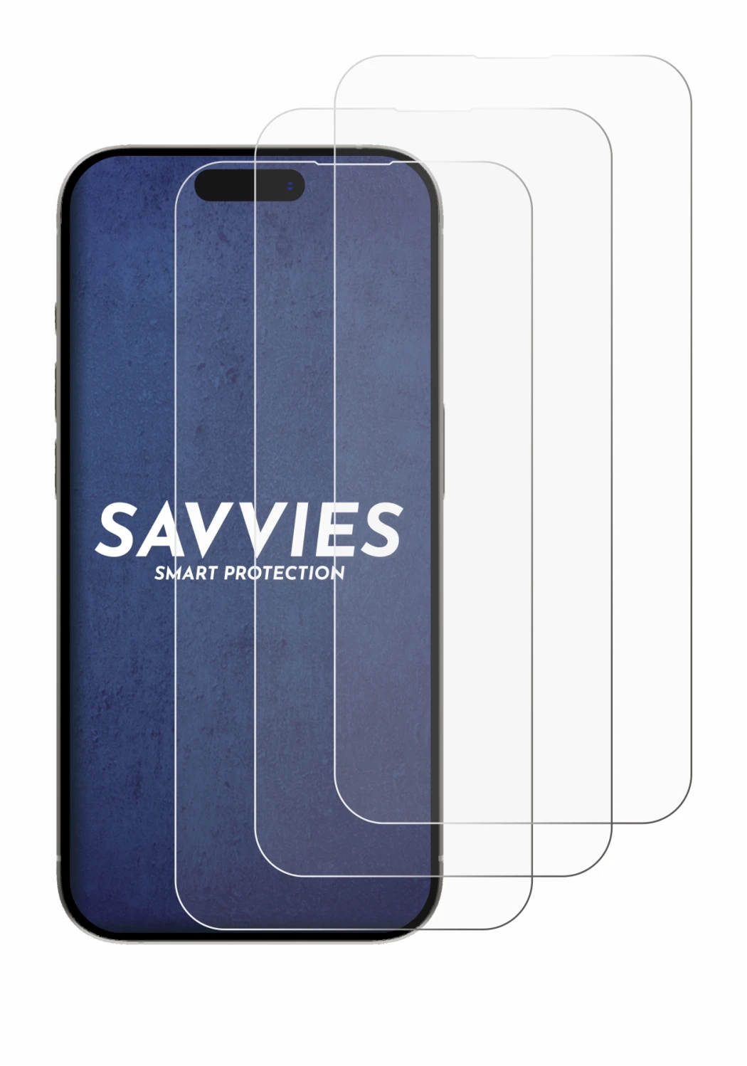 Immagine del dispositivo Apple iPhone 15 Plus con un'ampia varietà di protezioni per lo schermo.