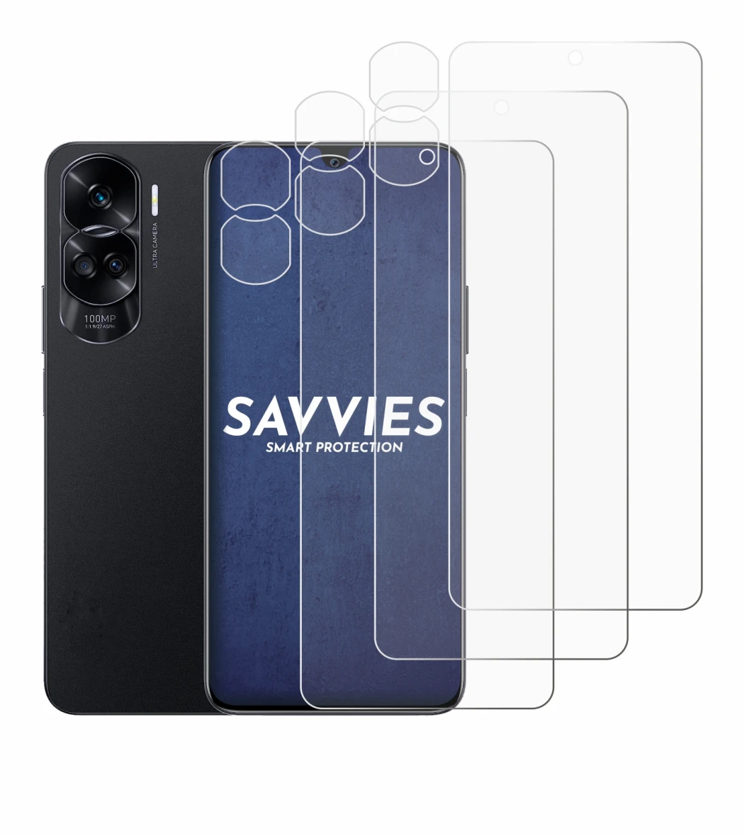 Immagine del dispositivo Honor 90 Lite (Fronte+Fotocamera) con un'ampia varietà di protezioni per lo schermo.