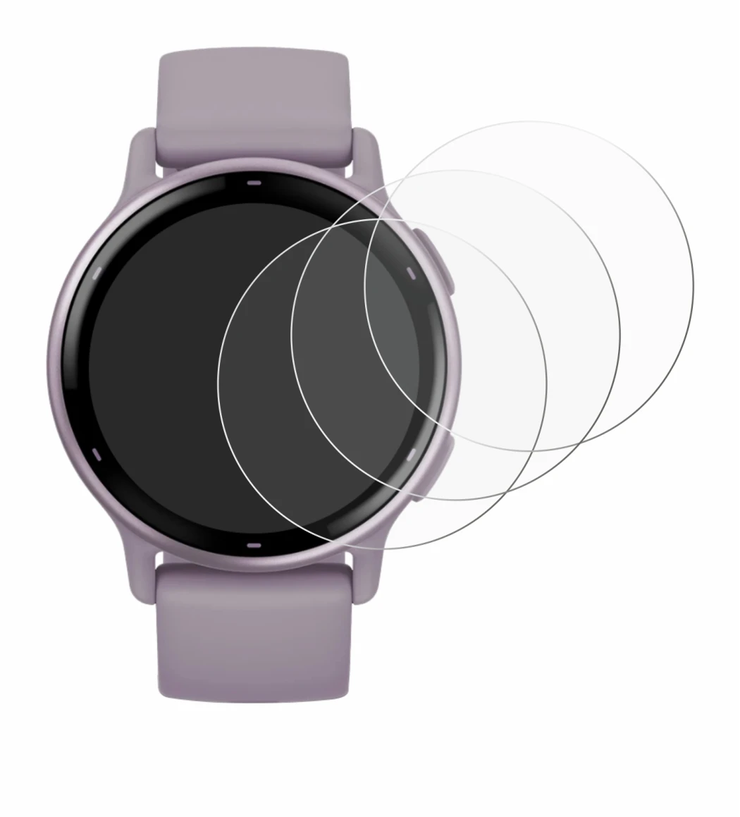 Immagine del dispositivo Garmin vivoactive 5 con un'ampia varietà di protezioni per lo schermo.