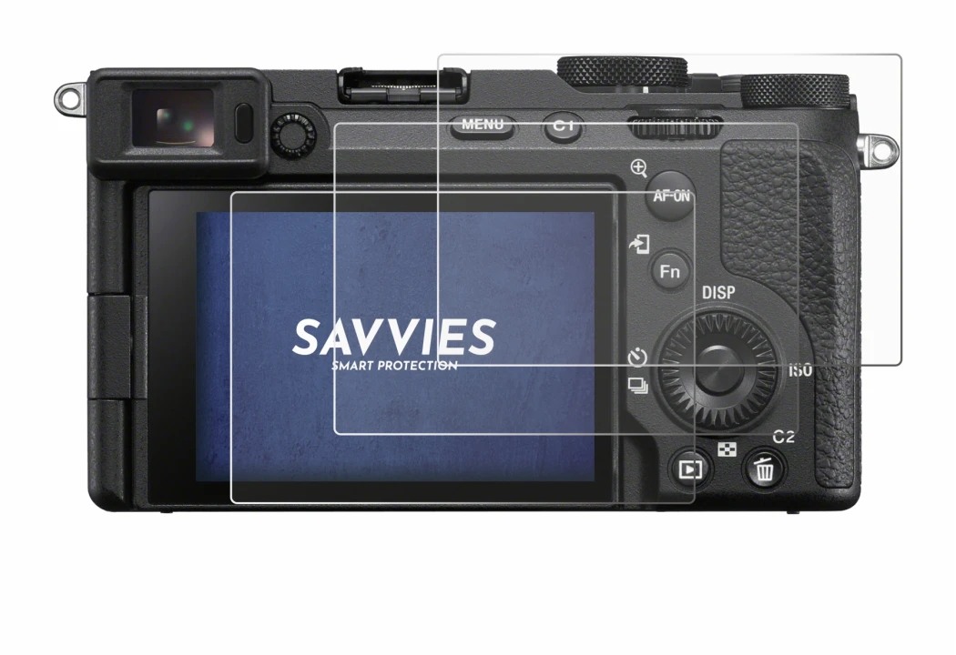 Immagine del dispositivo Sony Alpha 7CR con un'ampia varietà di protezioni per lo schermo.