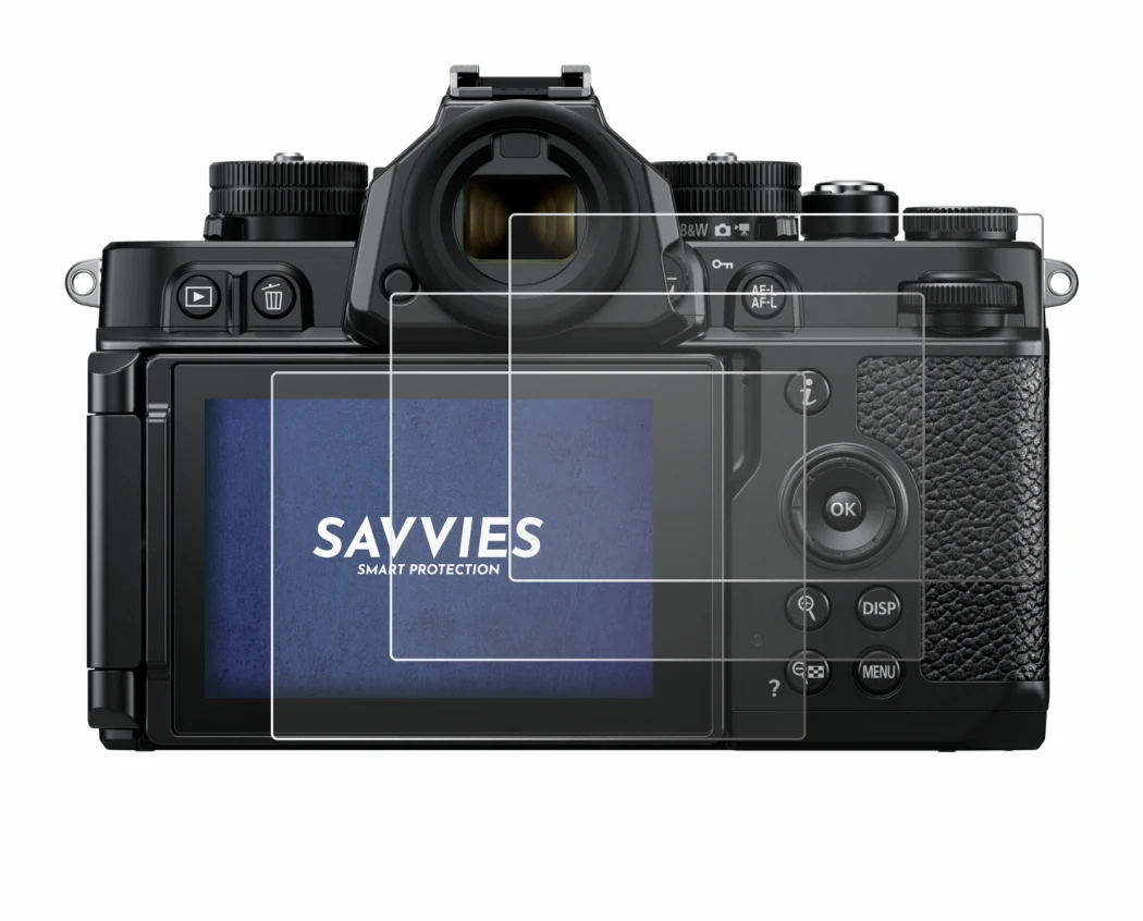 Immagine del dispositivo Nikon Z F con un'ampia varietà di protezioni per lo schermo.