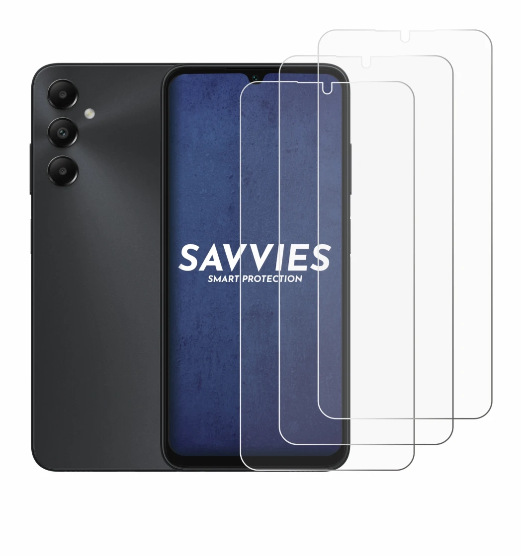 Immagine del dispositivo Samsung Galaxy A05s con un'ampia varietà di protezioni per lo schermo.