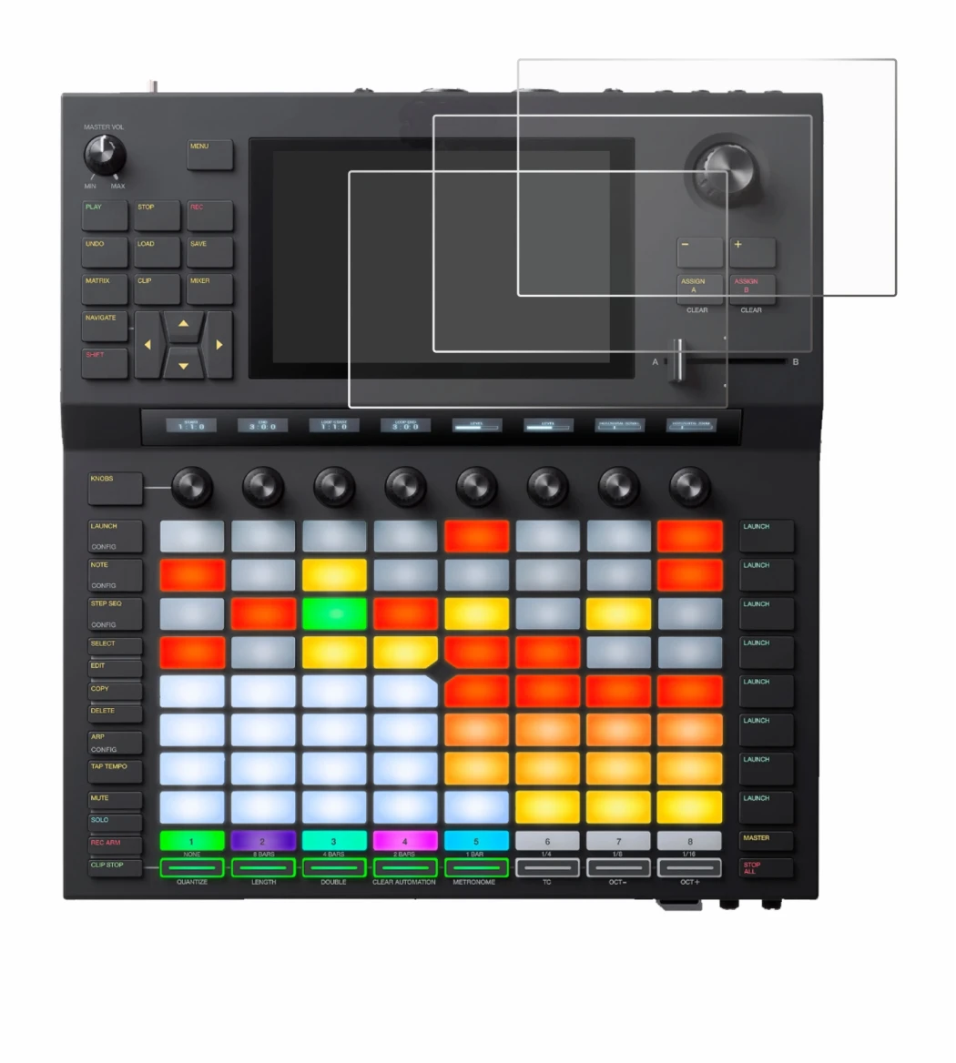 Immagine del dispositivo Akai Force con un'ampia varietà di protezioni per lo schermo.