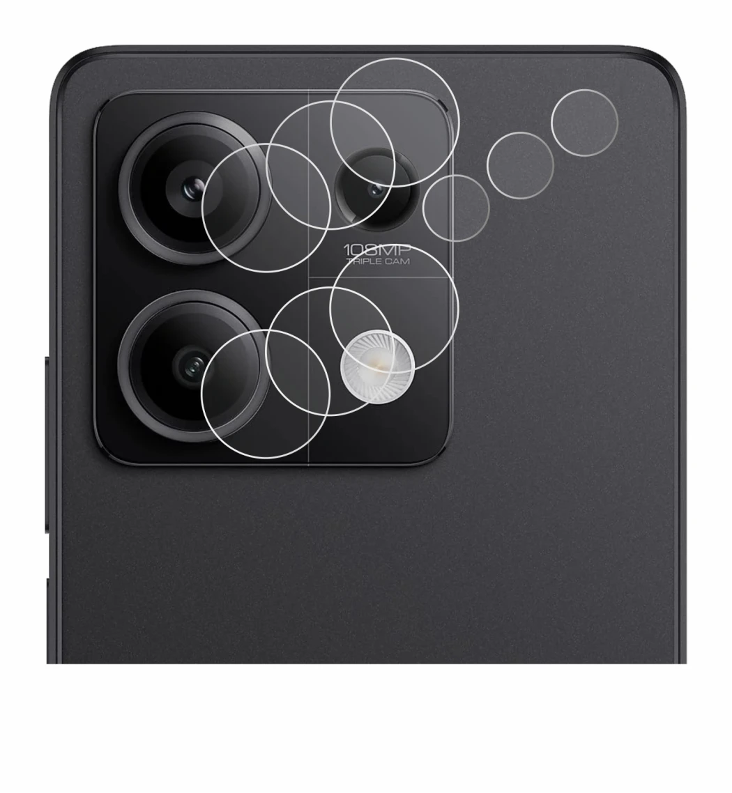 Immagine del dispositivo Xiaomi Redmi Note 13 Pro 5G (SOLO Fotocamera) con un'ampia varietà di protezioni per lo schermo.