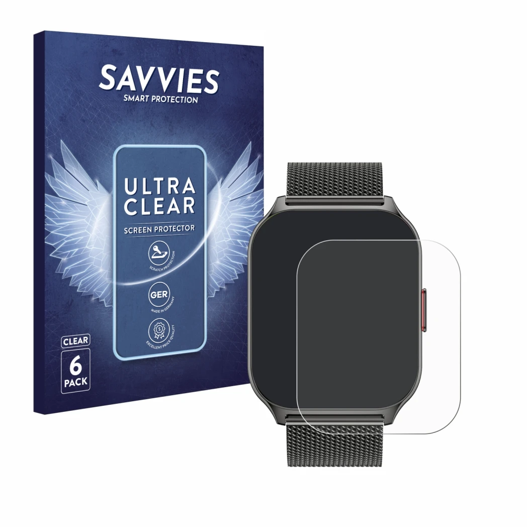 Parte frontale di una confezione del prodotto con il logo del marchio Savvies. Accanto è raffigurato il dispositivo Zoskvee P9